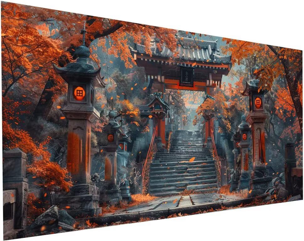 Broderie Diamant XXL Automne 60x120 cm pour Décoration Maison Salon