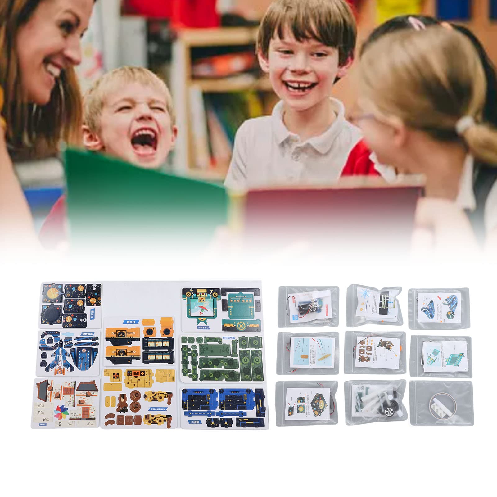 Changor Juego de Experimentos de Física, Juguetes Educativos Reciclables para Niños, Exploración Científica, Actividades Stem, Papel y Plástico