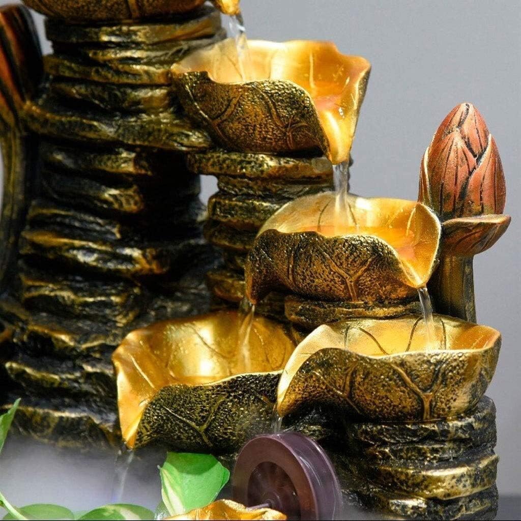 Desktop Decoration Tabletop Fountain Cascading Rock Falls Desktop Fountain with Humidifier 14" Tabletop Fountains Desktop Fountain