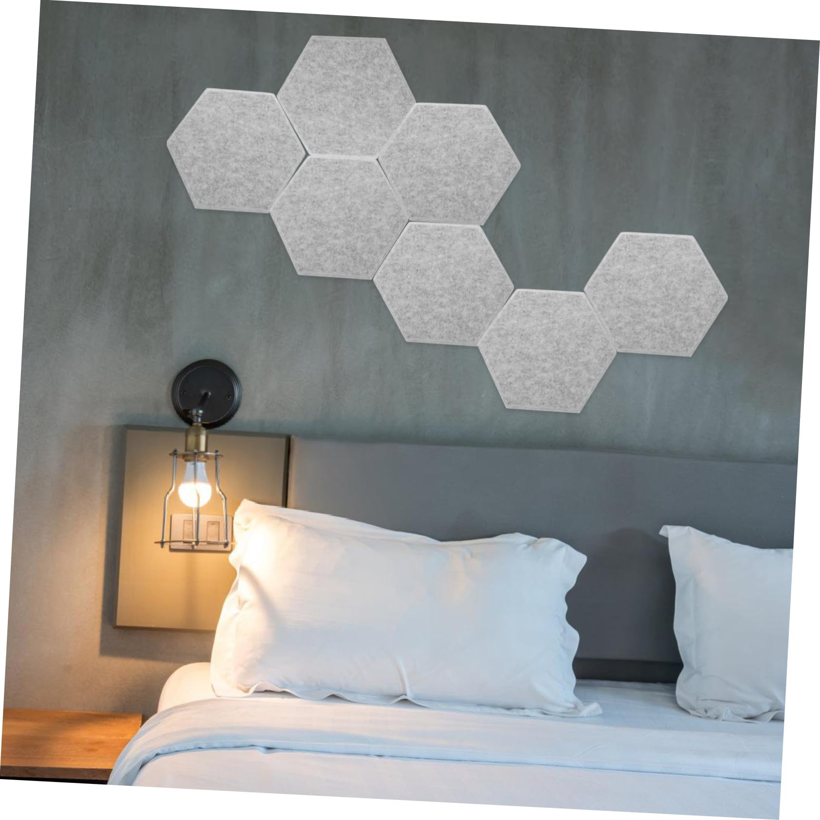 STOBAZA 12 piezas Paneles Acústicos para Pared Fieltro Insonorizante Gris Plata Material Absorbente Sonido Aislamiento para Estudio Oficina Hogar