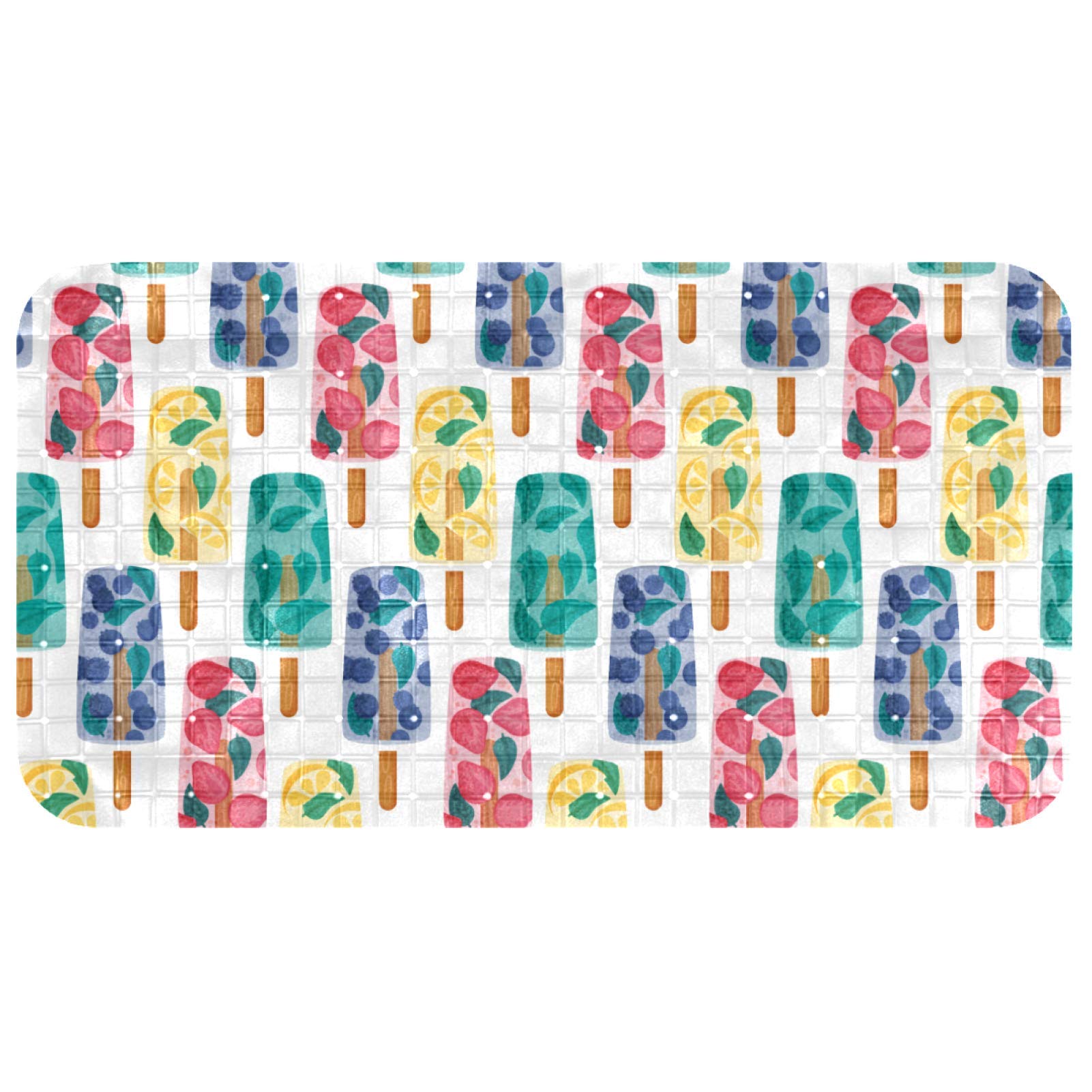Alfombrilla de baño ovalada Bennigiry de 26,9 x 14,7 cm para platos de ducha y bañeras