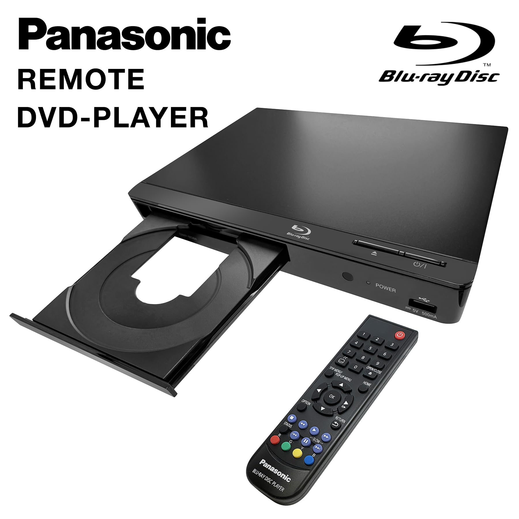 Panasonic Blu Ray DVD Player DMP-BD84P-K + Remote Control + High