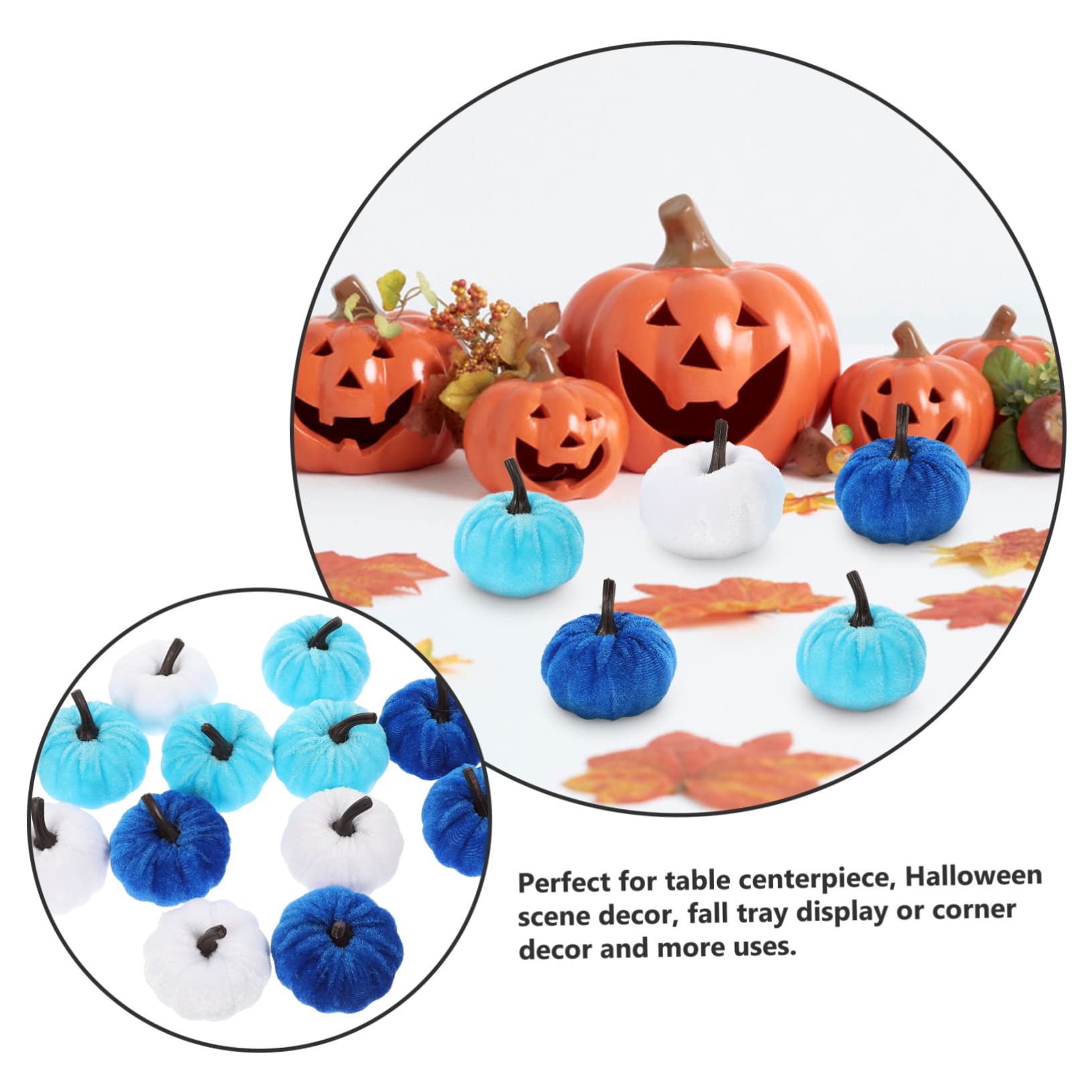 Zerodeko 3 Set Zucca Di Flanella Di Simulazione Bandiera Di Compleanno Di Halloween Falso Zucca Decorativa Autunnale Kit Di Halloween Gonfiabile Autunno Ghirlanda Flanella 12 Pezzi*3