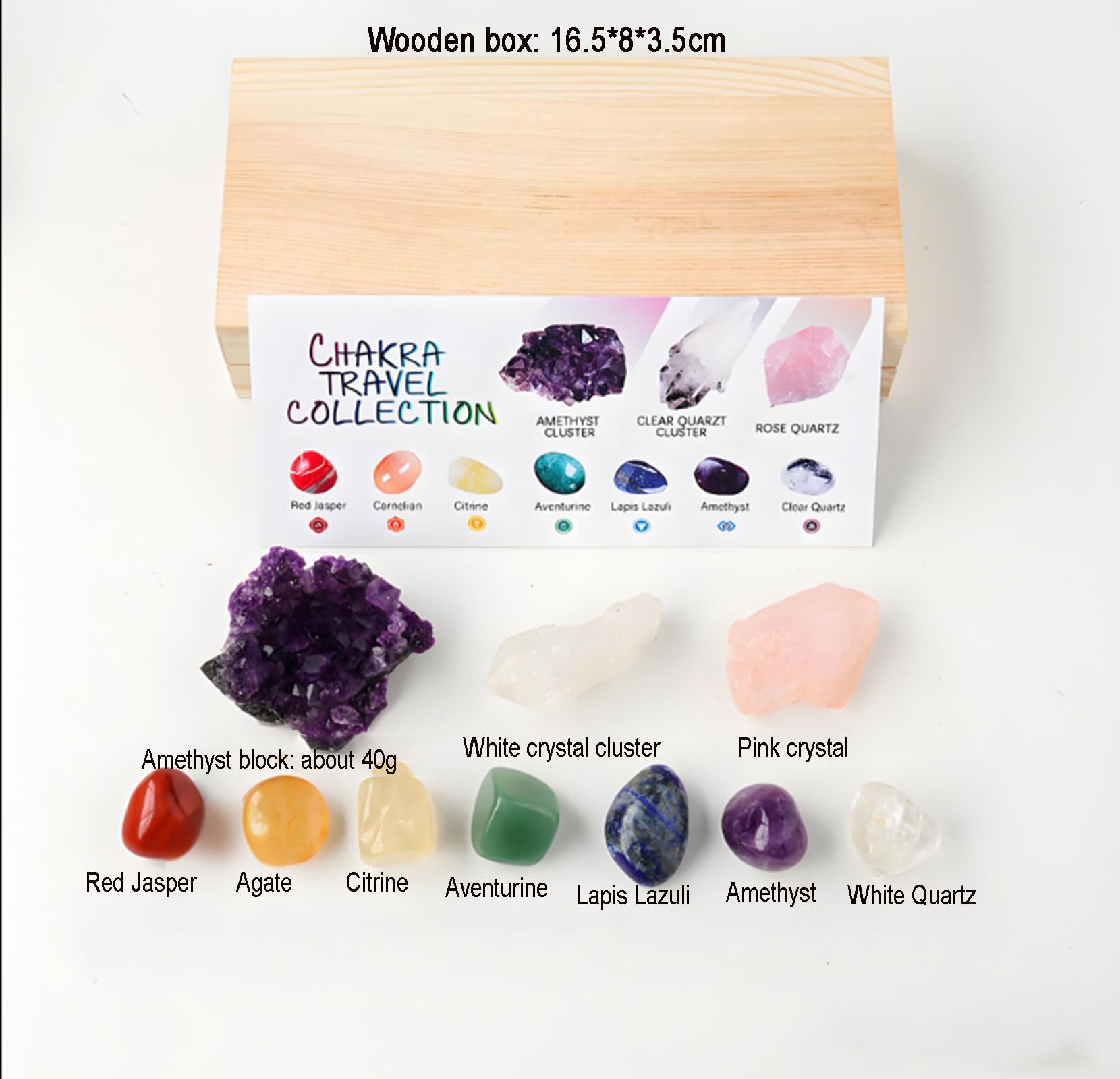 Set di Cristalli Naturali di Ametista, Cristalli dei Chakra E Pietre Curative, 7 Pietre dei Chakra Levigate per Guarigione, Meditazione E Yoga