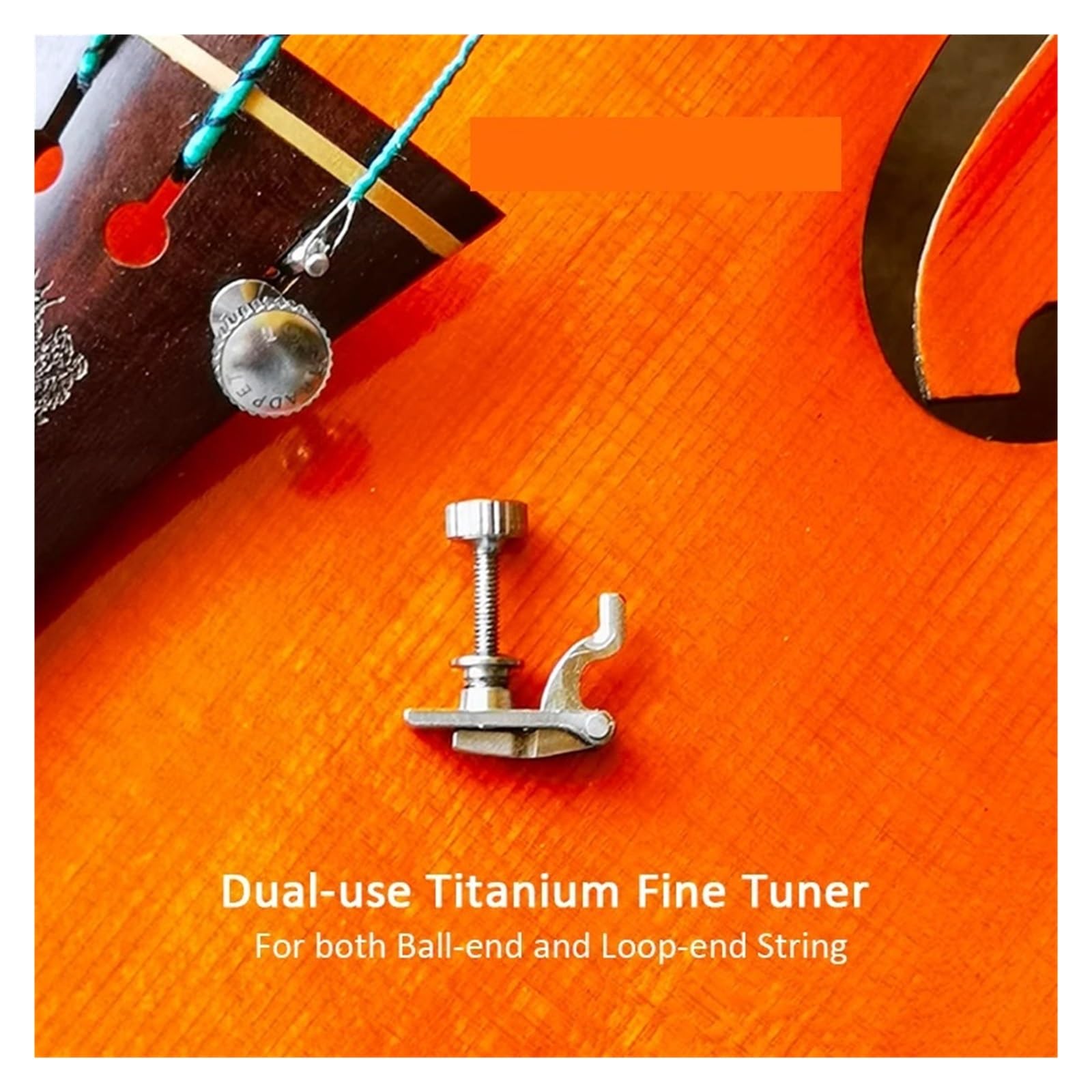 Dual-Use-Feinstimmer For Violin-Viola-Set | Der Dual-Tuner passt auf die Enden der Schlaufen- und Kugelsaiten einer Violine oder Bratsche