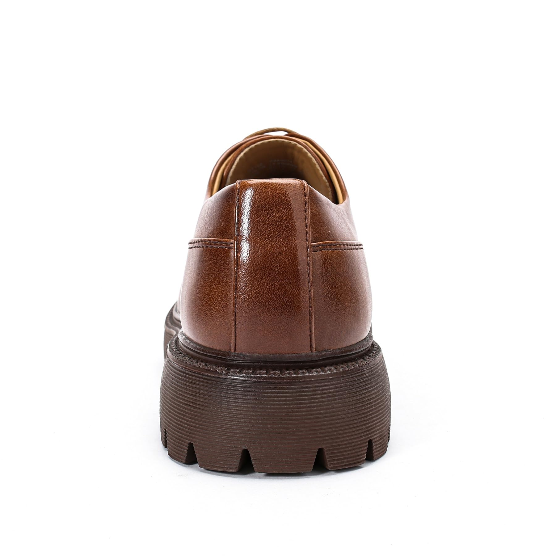 Allthemen Hombre Derby de Vestir Cuero Cordones Zapatos Punta Redonda Color Sólido Moda para Boda y Negocios