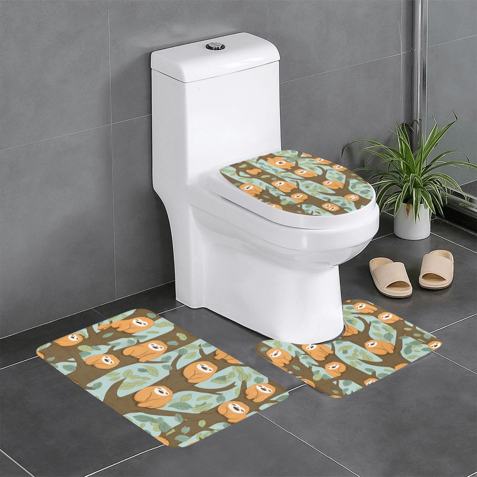 Tapis de salle de bain paresseux facile à nettoyer et doux