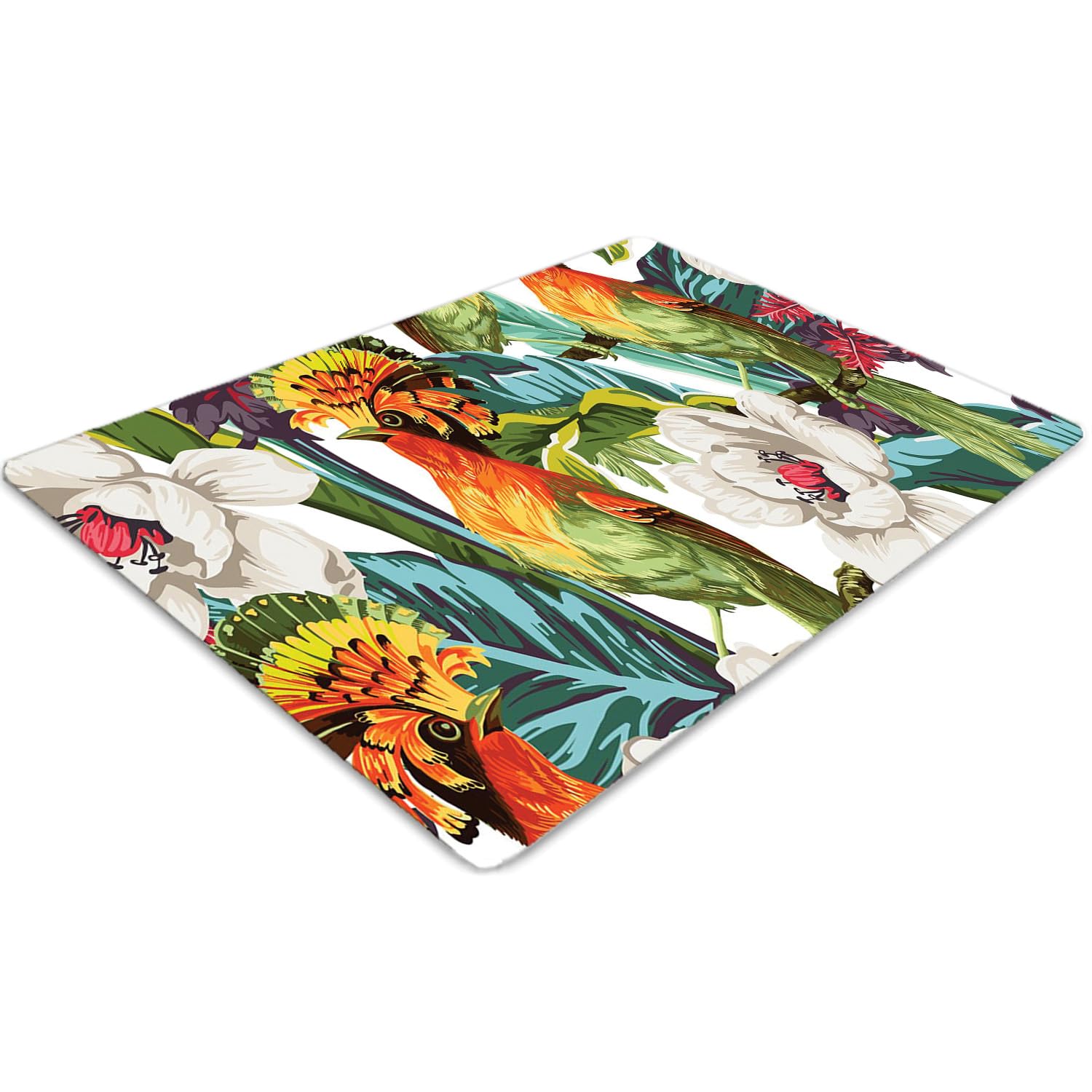 Tapis de chaise haute qualité protecteur de sol oiseaux exotiques PVC