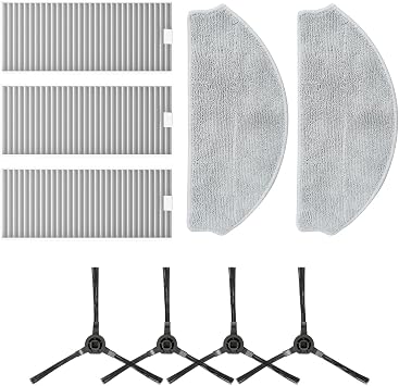 ROPVACNIC Robot S1 Part, Spare 2 Mop, 3 HEPA Filter and 4 Side Brush Accessories Set for Robot Vacuum Cleaner S1