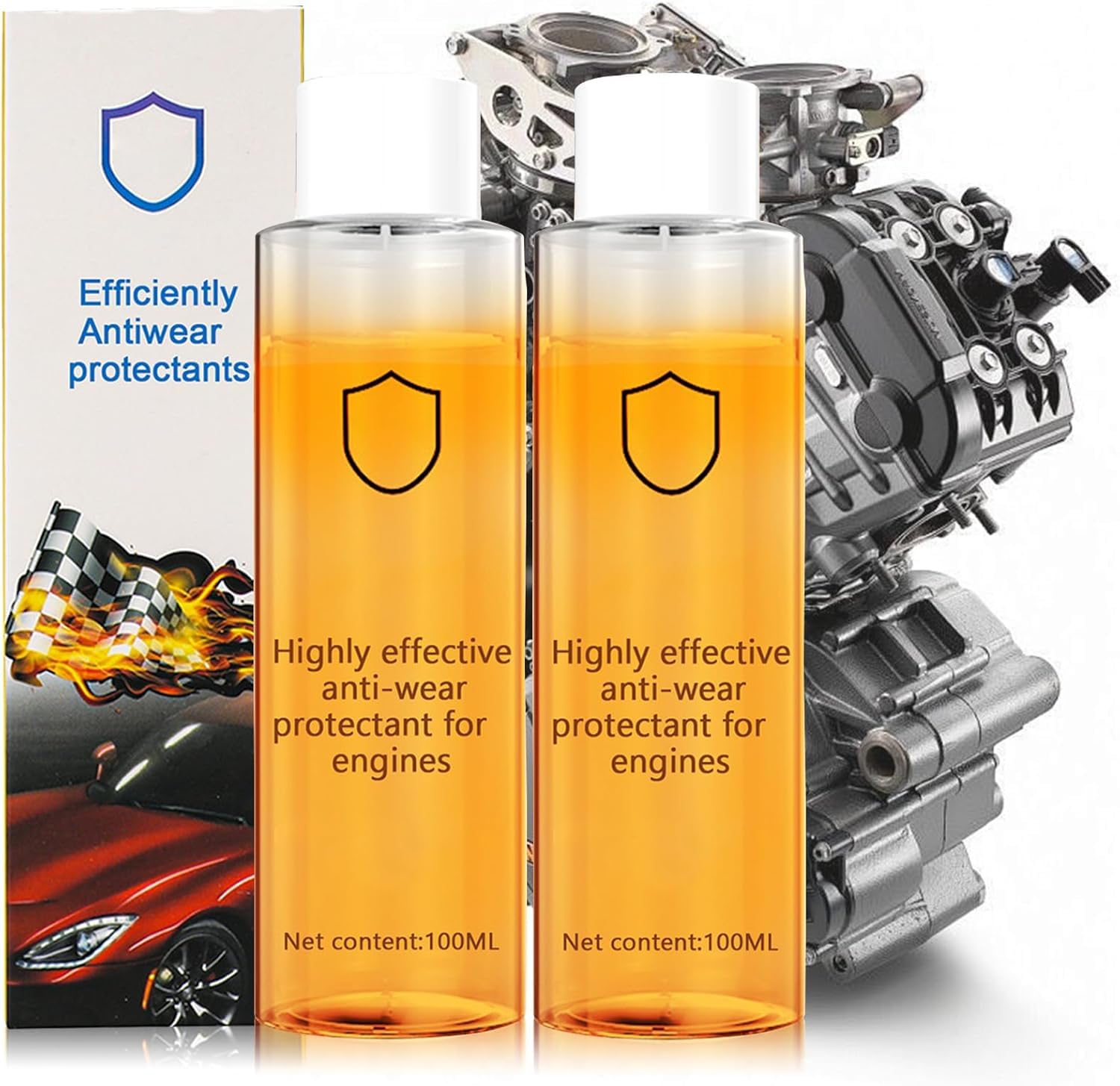 Protecteur Anti-Usure Moteur très Efficace, Protecteur Anti-Usure pour Moteurs, économe en Carburant, réduction du Bruit, réduction des Vibrations, Traitement de Combustion Puissant