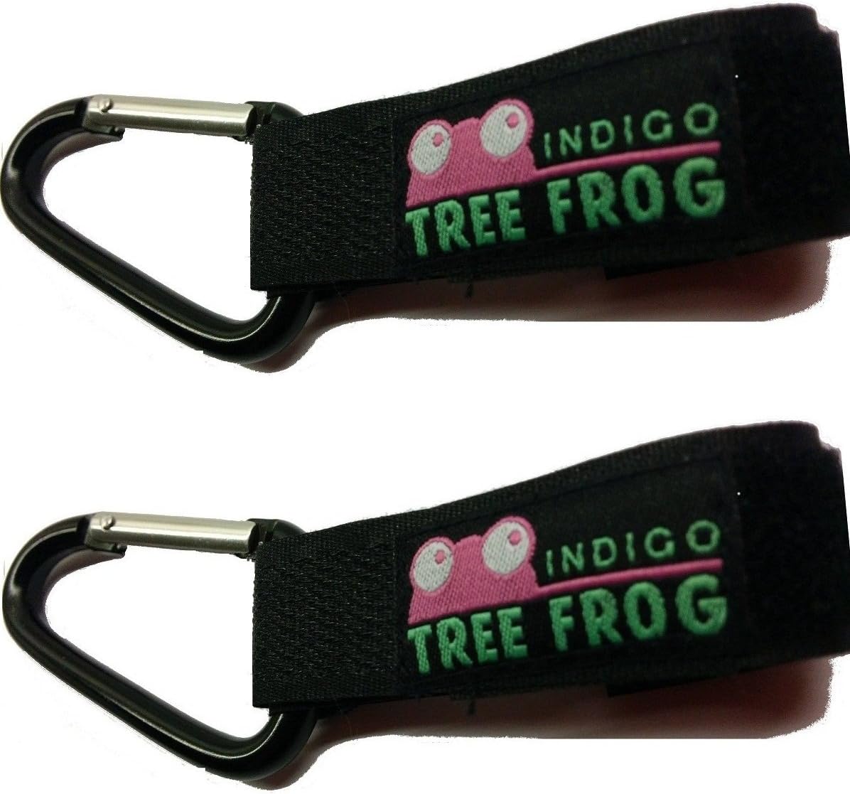 Stroller Hook Clips by Indigo Tree Frog - 2-Pack of Versatile Stroller Hook Clips for Bags and Diaper Bags - Lifetime Replacement Guarantee