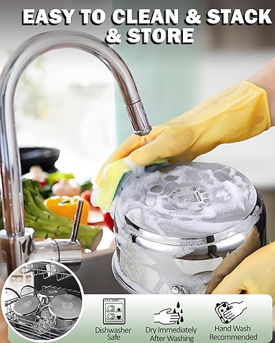 Vista 19 de Cook N Home 12 unidades de acero inoxidable Mango de plata de acero inoxidable