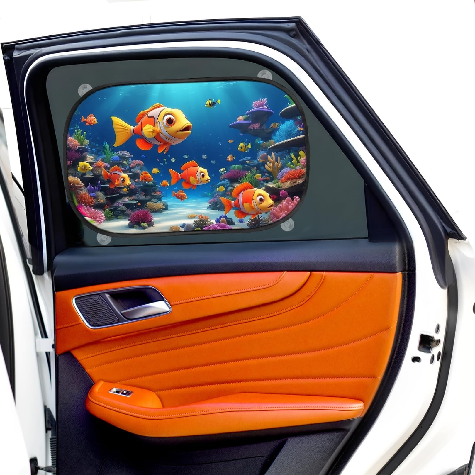 JELLYBABABABY Car Window Shades for Baby, Suction Black