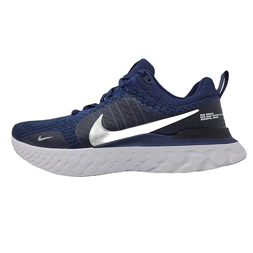 Nike Men's React Infinity Run Flyknit 3, College Navy/Metallic Silver, 10 M US