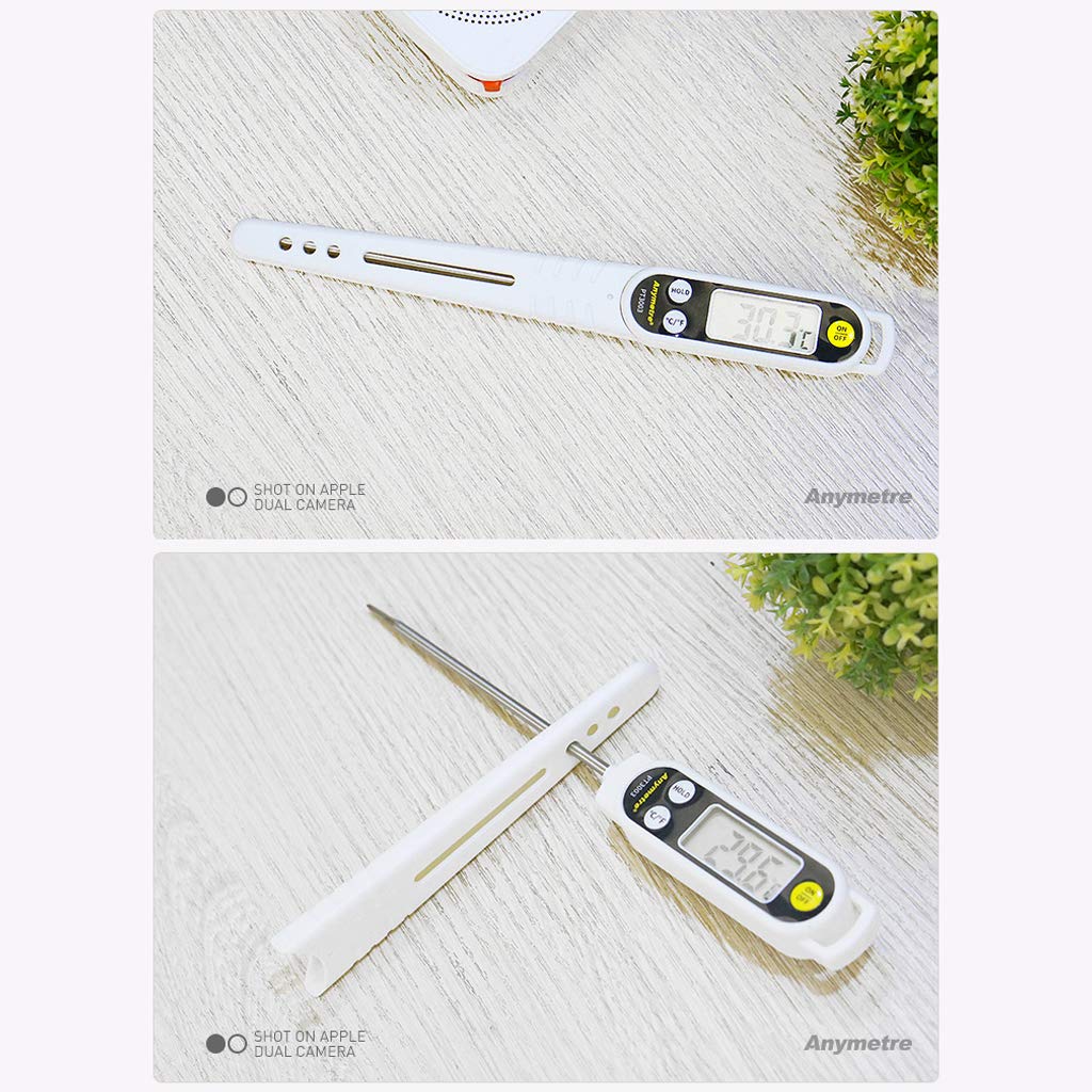Thermomètre à Lecture instantanée, thermomètre numérique pour la Cuisson de la Viande/pour Les grillades et Les liquides, thermomètre à Viande pour barbecueBest Ultra Fast,A (A)