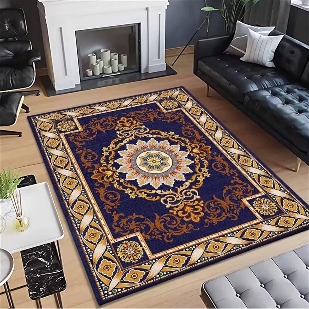 Tapis d'extérieur et terrasse bleu 100x150 cm pour sublimer un coin gaming ou une entrée moderne
