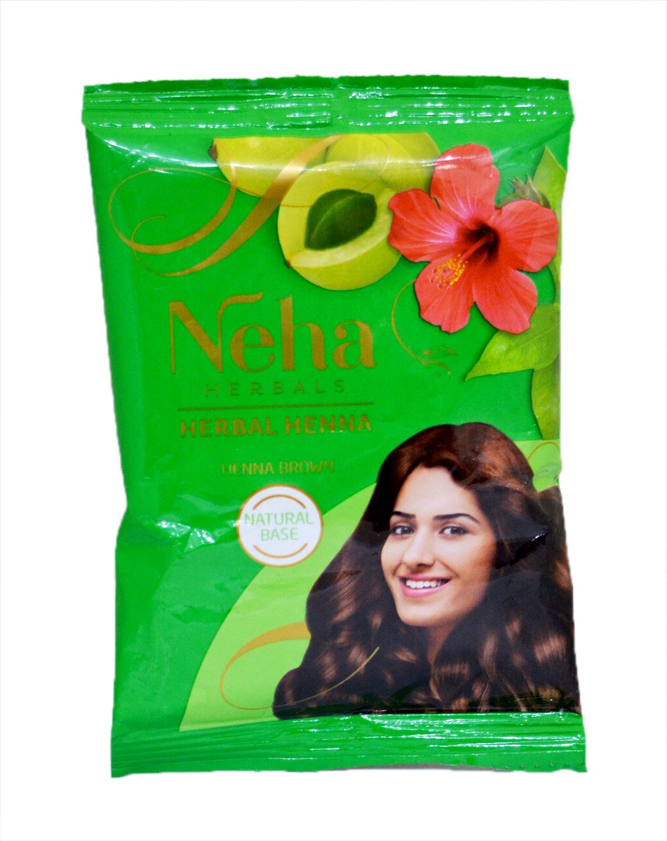 Brown Neha Herbal Mehndi 100% Pure & Natural Henna Mehandi Powder 17gm