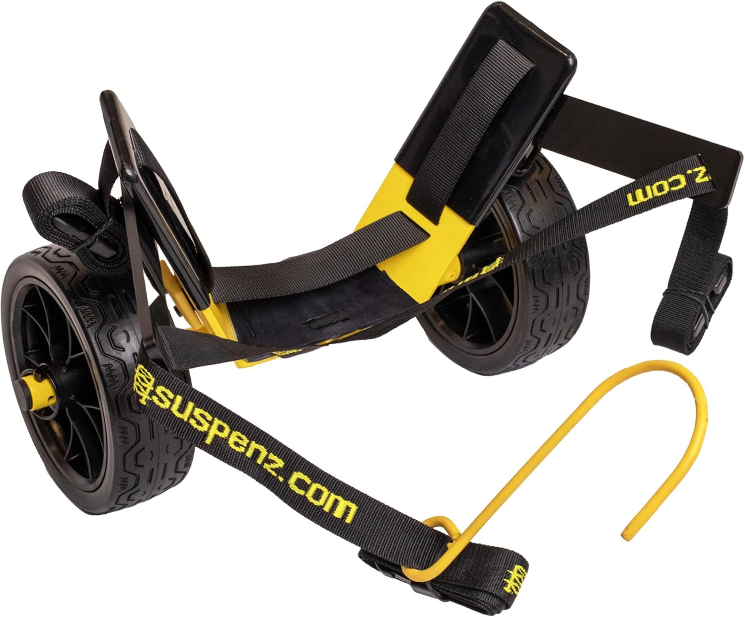 Suspenz Kayak Canoe Stern Cart, EZ-Stow Transport Trolley with Straps, Lightweight, Compact Aluminum Frame, 130 lb Load Capacity (22-1199)