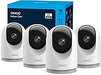 GNCC 2K Indoor Security Cameras 4-Pack: 360° Pan Tilt Motion Tracking, Night Vision, Two-Way Audio, Alexa Compatible for Pets & Baby