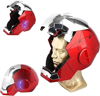 Iron-Man MK 5 Wearable Electronic Helmet: Voice & Remote Controlled, LED Eyes & Sound Effects, Perfect Super Hero Movie Prop and Figure for Adults Collectors- Ideal Gift for Halloween & Christmas