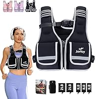 Vista 10 de Chaleco con peso ajustable para mujer, 5-12 libras, 9-16 libras, 17-24 libras, 23-30 libras, chaleco de peso con rayas reflectantes, chaleco
