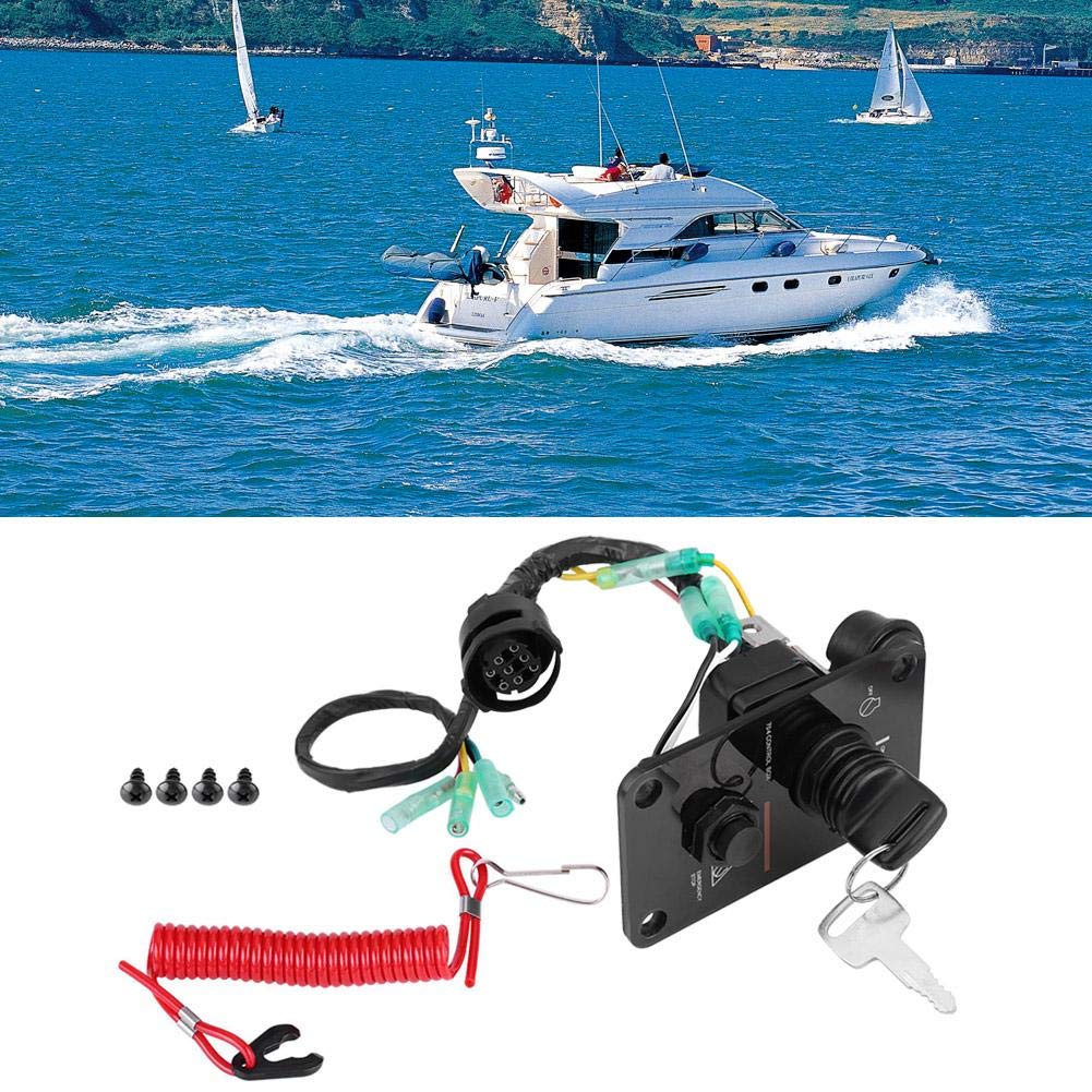 Panel de interruptor impermeable, universal 12V resistente al agua, conjunto llave única para barcos, embarcaciones y aplicaciones marinas