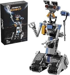 Johnny 5 Robot Building Block Set, Short Open Circuit Johnny Five Robot Model Toys, Compatible for Lego, STEM Educational Gift Set for Age 6 7 8 9 10 11 12+ Boys & Girls(370 Pcs)