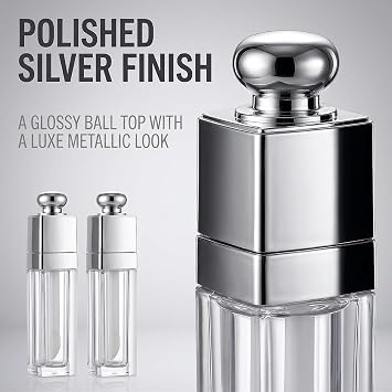 6 Pcs 3ml Empty Lip Gloss Tubes Containers Clear Refillable Lip Balm Bottles Transparent Mini Lipstick Containers for DIY Lip Gloss Makeup