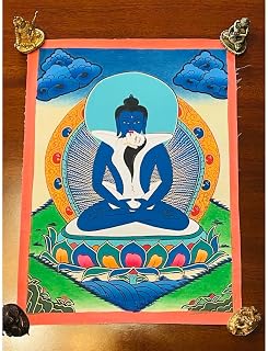 手描き 肉筆画 シャクティ タンカ 曼荼羅 ヤブユム 約38.5 × 約28.5