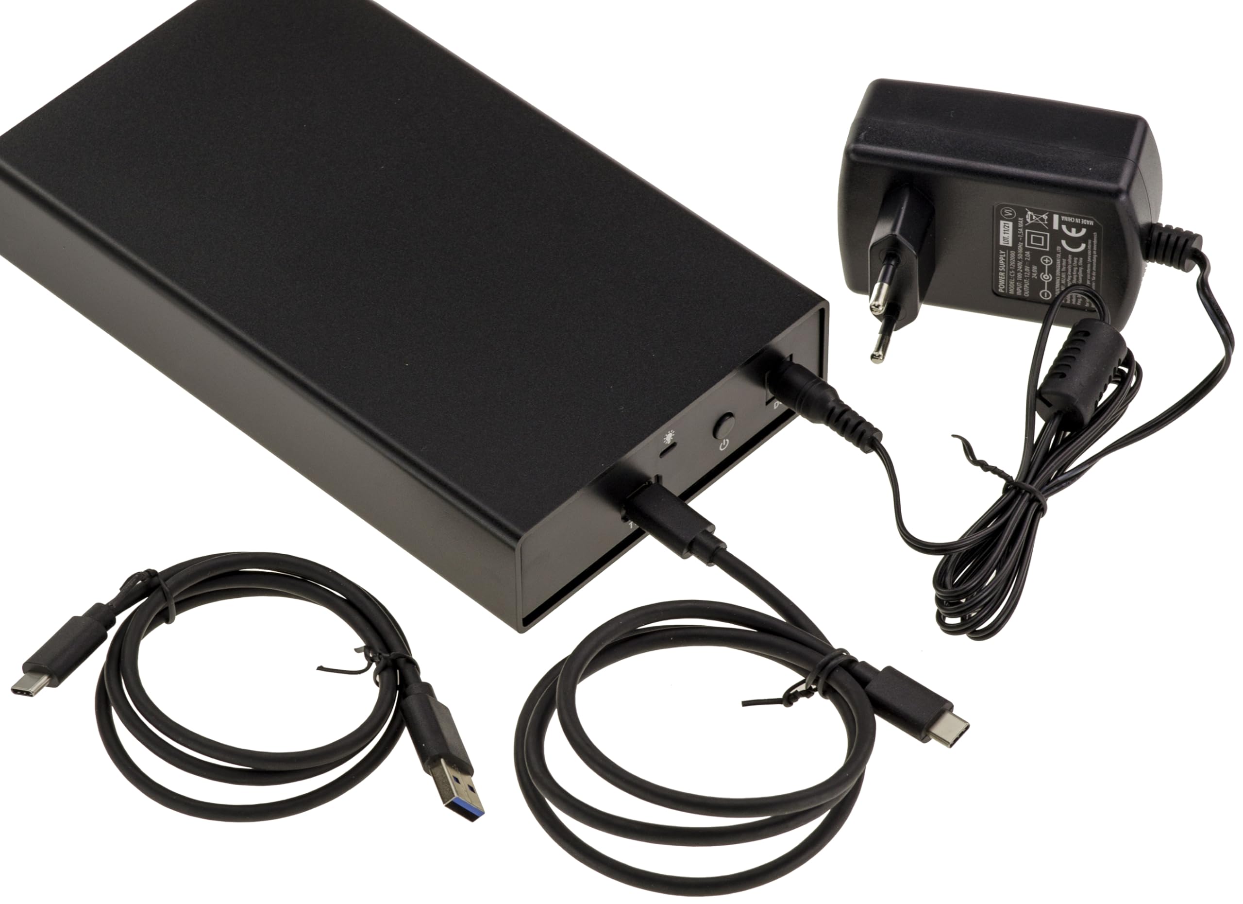 KALEA-INFORMATIQUE Contenitore metallico per disco SAS Collegamento USB3.2 Gen 2x1 10G Alimentazione 12V 2A Supporto 18TB - USB Serial Attached SCSI SAS HDD Dock