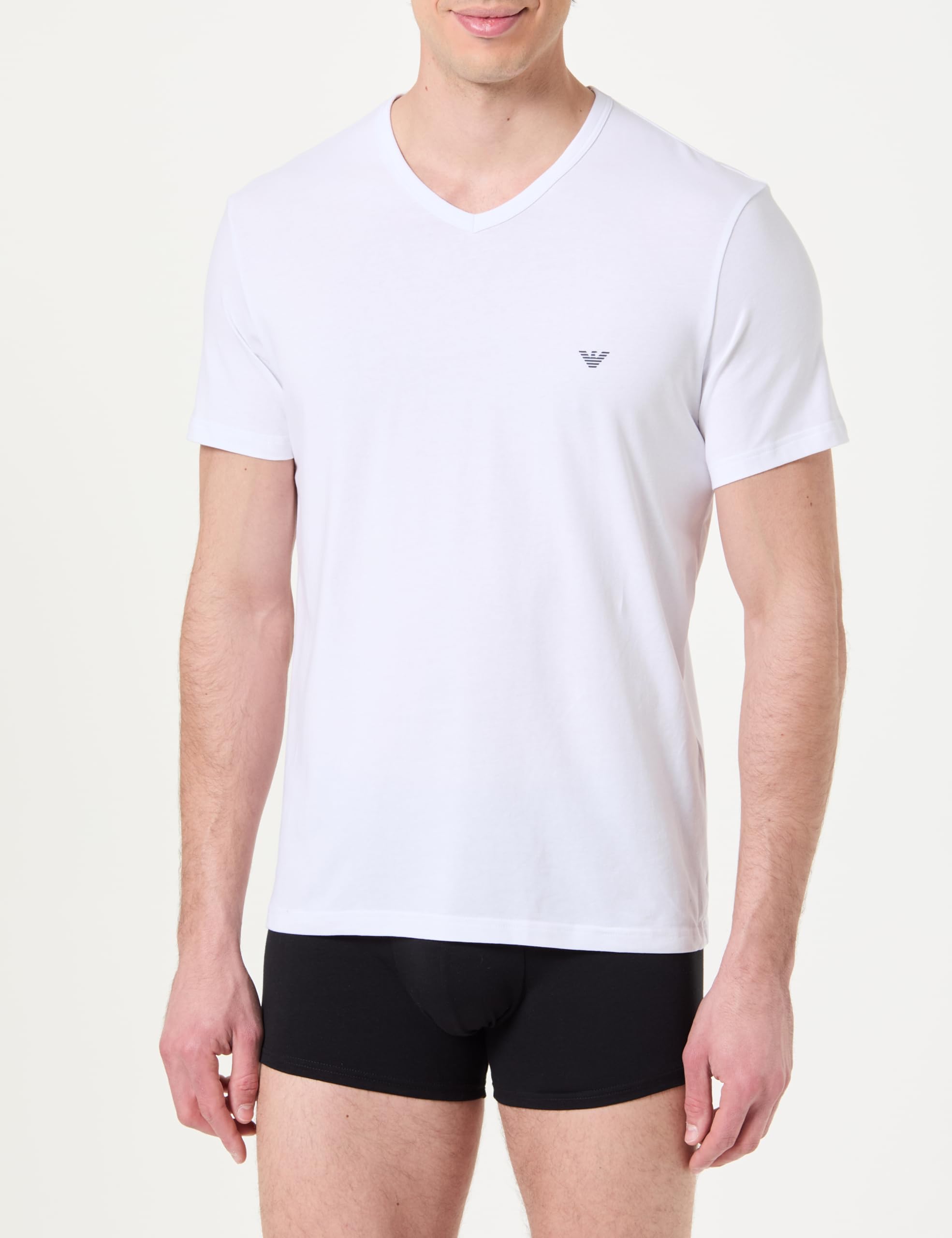 Emporio Armani Core Logoband 2-Pack T-Shirt Confezione da 2 Magliette con Scollo a V Uomo (Pacco da 2)