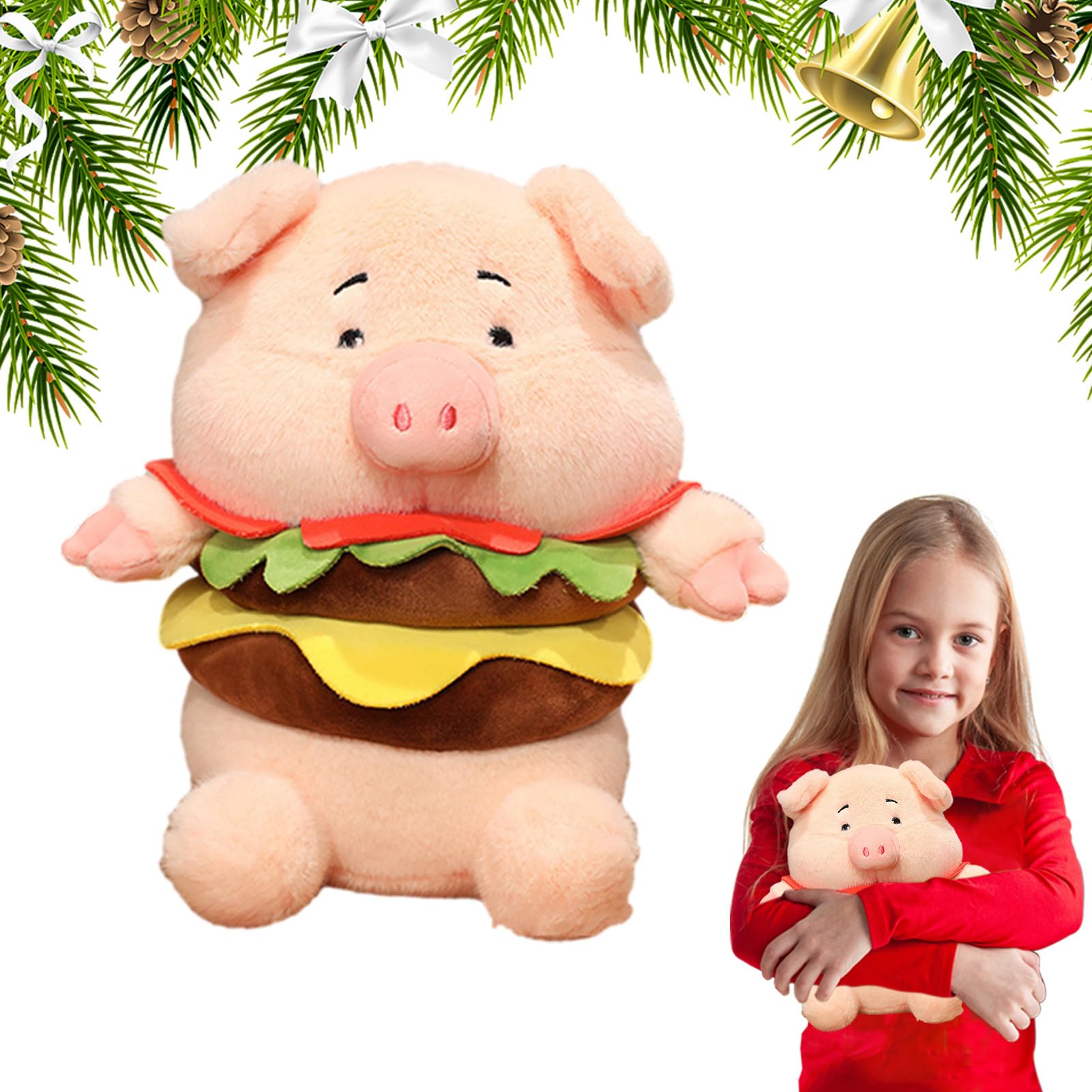 Amazon.co.jp: バーガードッグブタのぬいぐるみ ハンバーガー犬