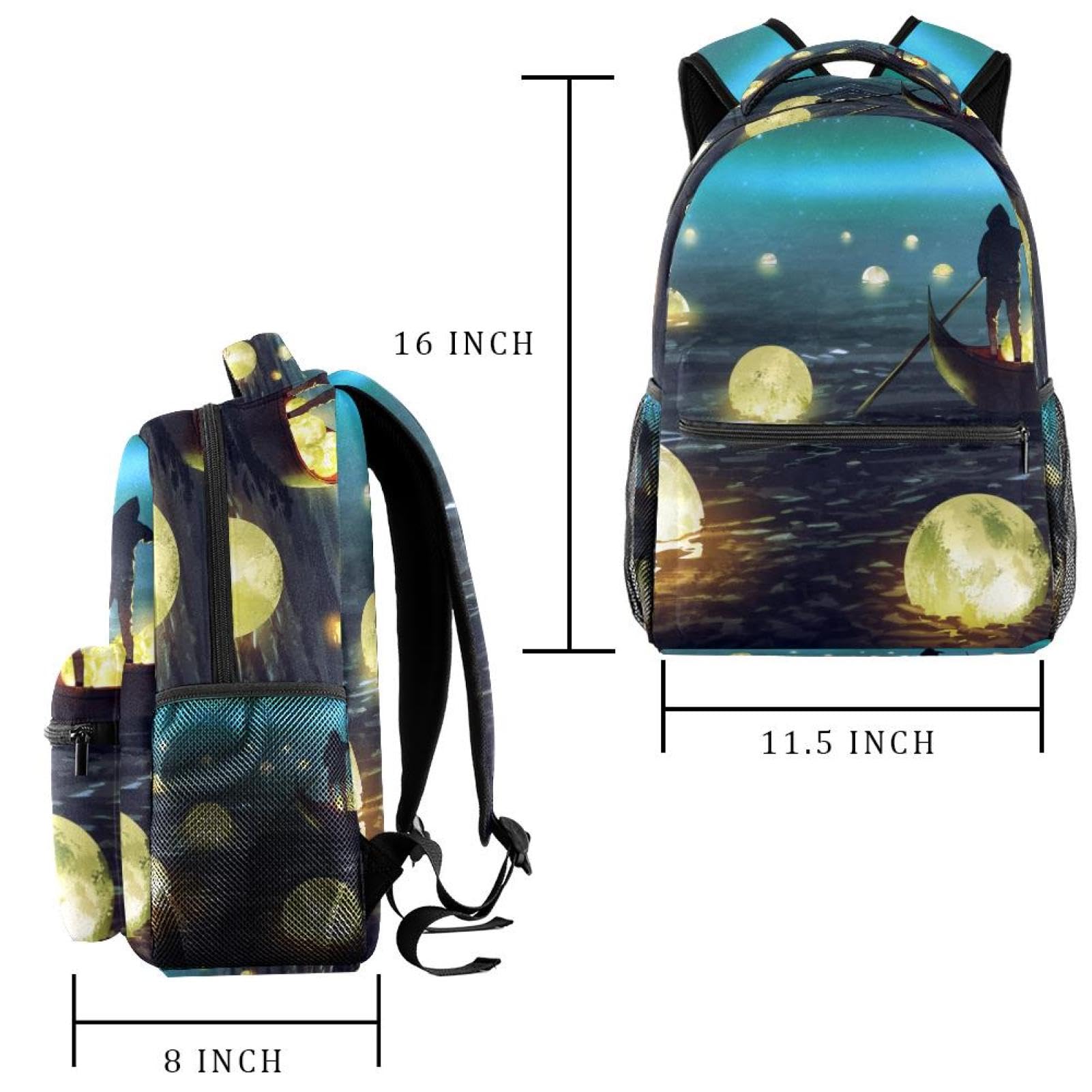 Zaino scolastico per uomini e donne, borsa da viaggio per laptop Starlight, zaino leggero per università, zaino casual per libri