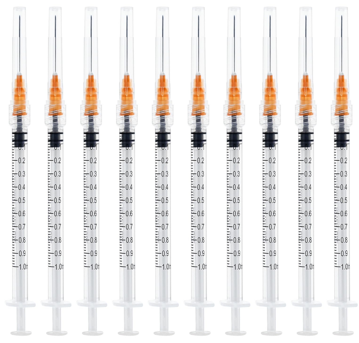 100 Pack 1ml with 25 Gauge 1 Inch Lab Supplies, Individually Wrapped