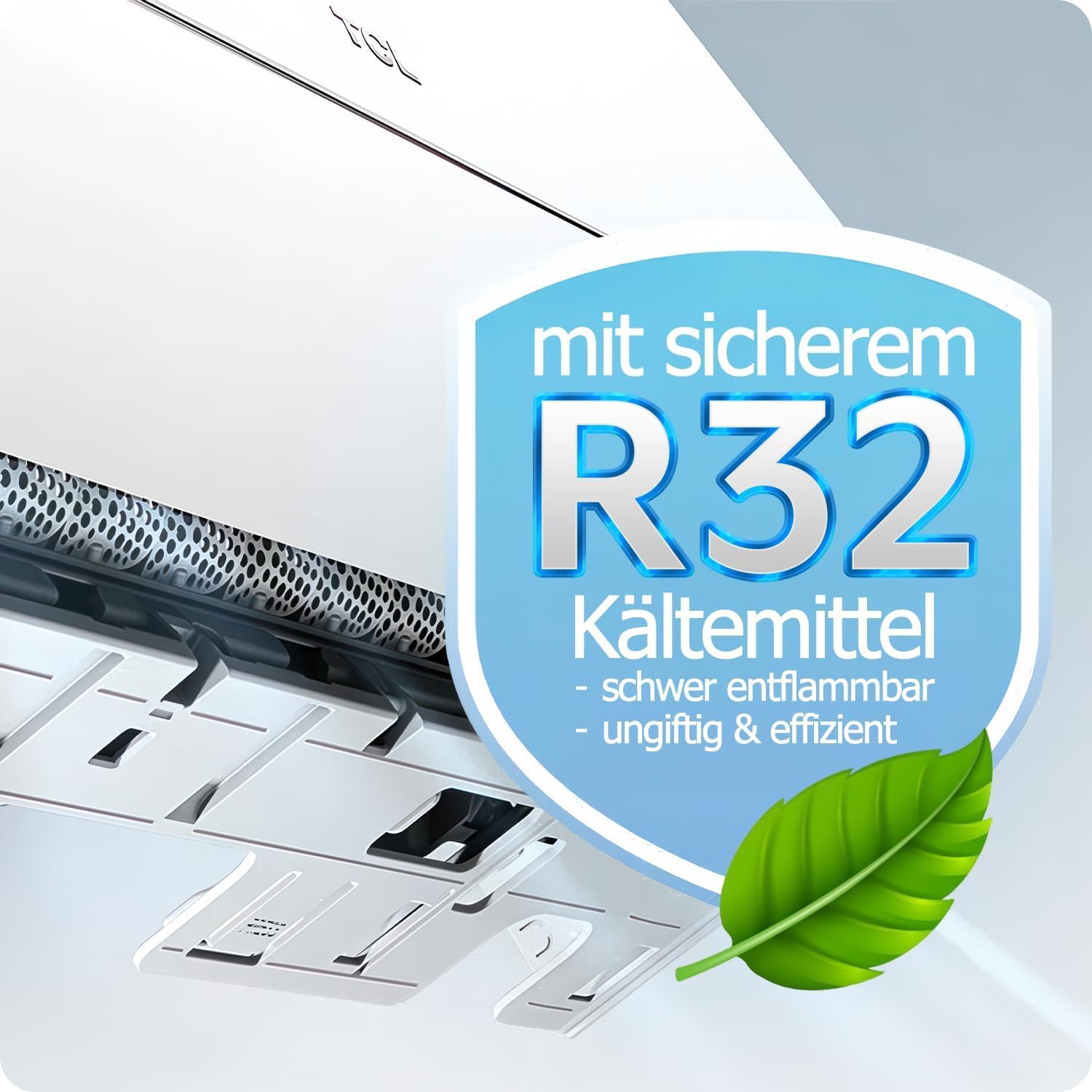 TCL BreezeIn Split Klimaanlage 9000 BTU 2,6 kW Quick Connect Set 5m R32 Heizen Kühlen App Alexa