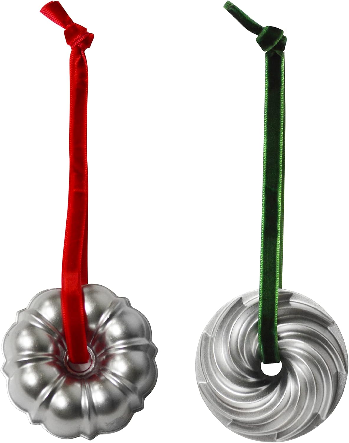 Nordic Ware Bundt Ornament Set, Silver, 2-Pieces