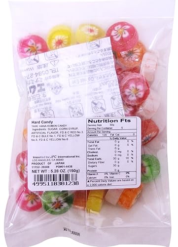 Taiki Hana-komon - Caramelo duro de 5.28 onzas (paquete de 4)