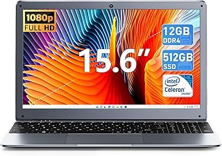 SGIN Laptop, 24GB DDR4 512GB SSD, 15.6 Inch Laptops Computer with Intel Celeron N5095 Processor(Up to 2.9GHz), FHD 1920x1080, Mini HDMI, Webcam, USB 3.0, Bluetooth 4.2, 2.4/5.0G WiFi