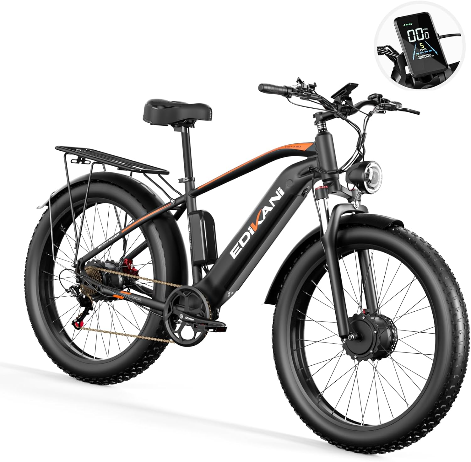 Electric Bike for Adult, 1500W/2000W 35MPH Dual Motors Ebike for Men, 18Ah/19.2Ah 48V Built-in Battery E Bike, 26 Electric Bike for Adult, 1500W/2000W 35MPH Dual Motors Ebike for Men, 18Ah/19.2Ah 48V Built-in Battery E Bike, 26″ Fat Tire Electric Bicycle Fit All Terrain 70Miles, Dual Hydraulic Brake