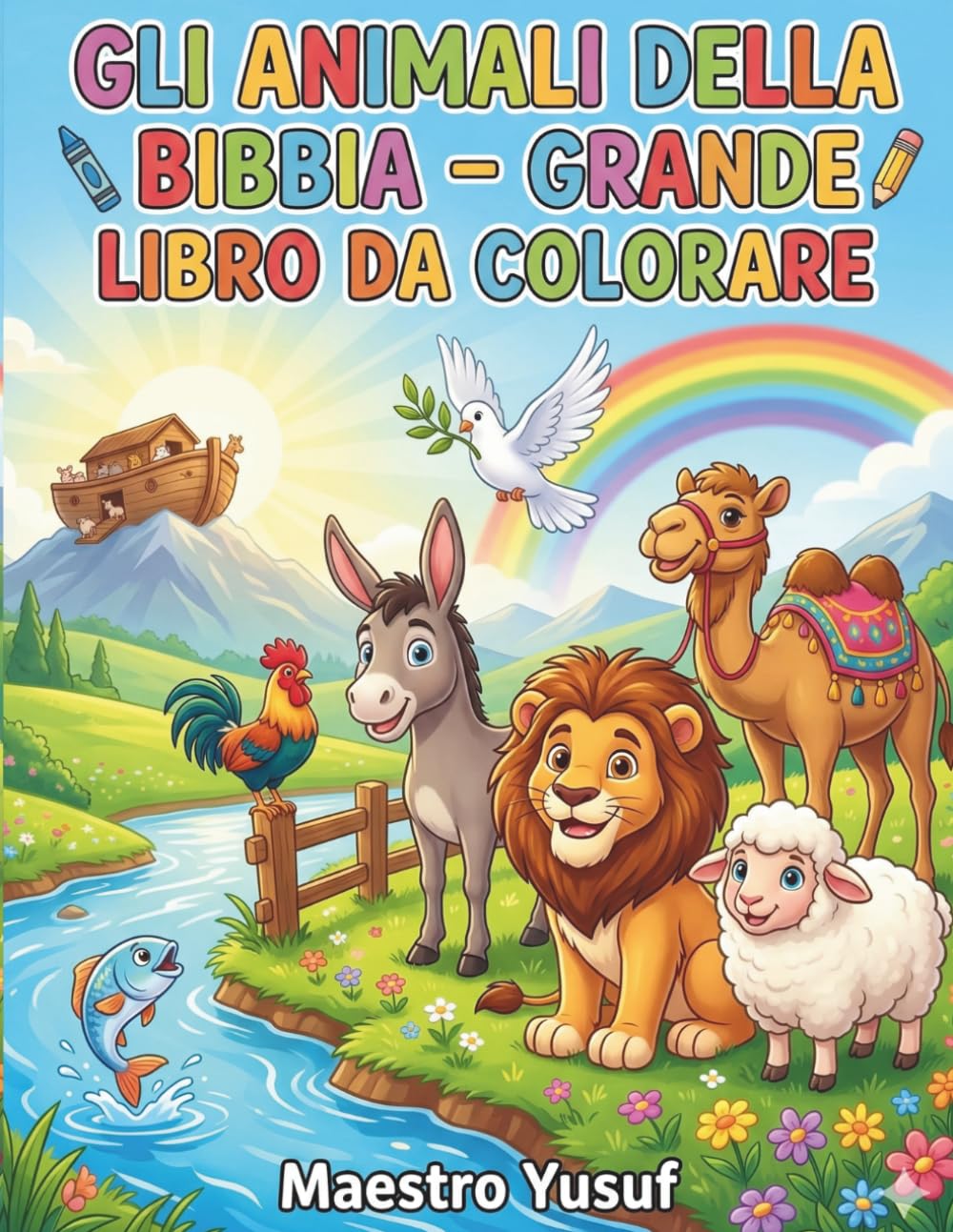 Gli Animali della Bibbia: Grande libro da colorare