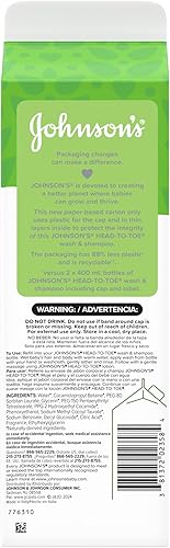 Miniatura 9 de Johnson's Head-To-Toe Gentle Baby Body Wash & Shampoo, Tear-Free, Sulfate-Free & Hypoallergenic Wash & Shampoo for Baby's Sensitive Skin & Hair,