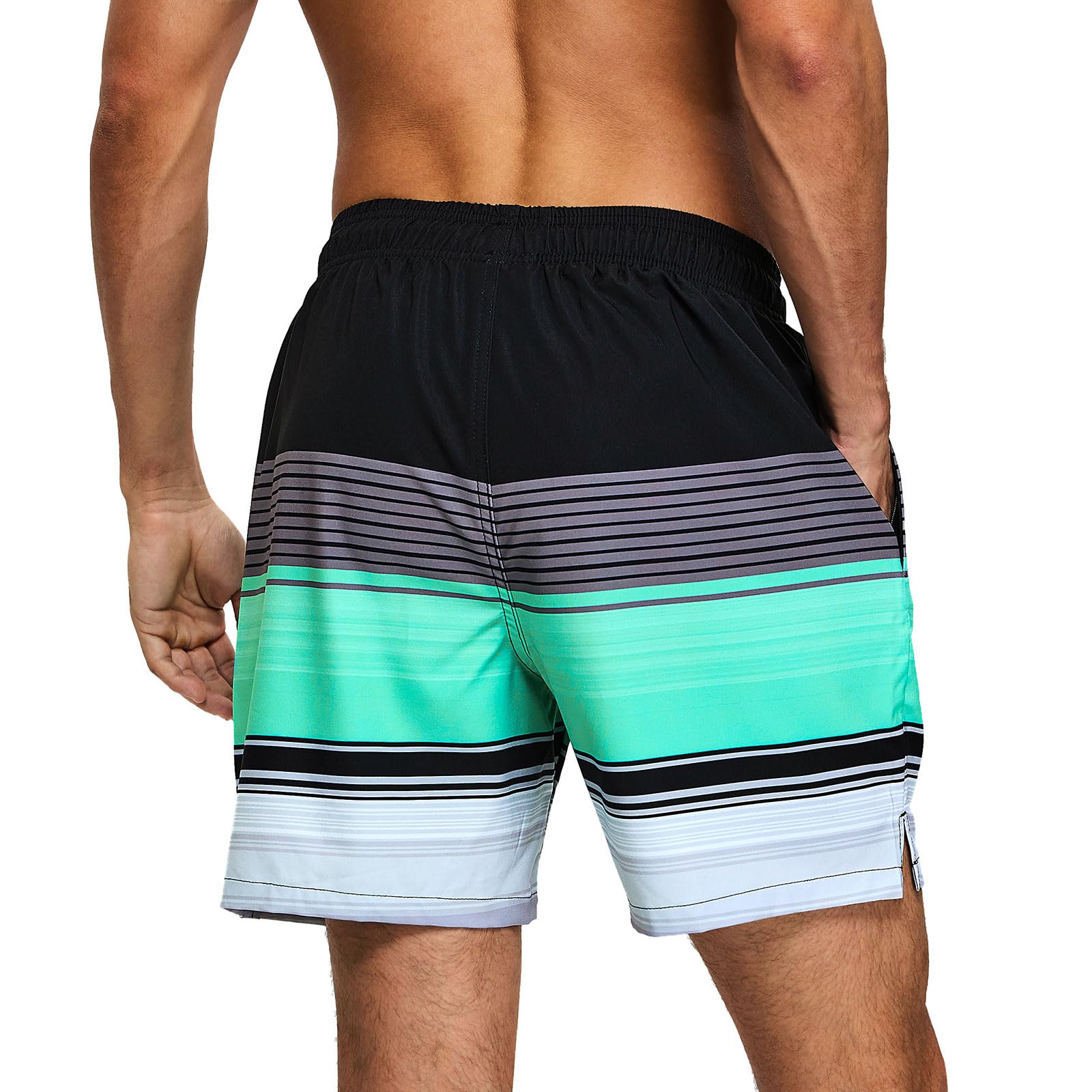 TMEOG Costume Uomo Mare Pantaloncini Casual, Costumi da Bagno Uomo Surf Lungo Costume da Spiaggia Piscina Pantaloncino Estivo con Tasche e Coulisse Regolabile