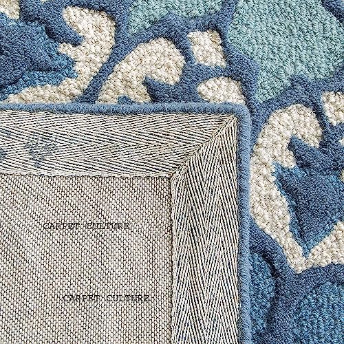 Image of Carpet Mahal Handmade Handwoven Tufted Made of 100% Soft Blended Wool Export Quality Carpets with 1 Inch Thickness (4x6 Feet) Color Multi