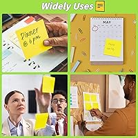Vista 8 de 60Pack Yellow Sticky Notes 3x3, Yellow Sticky Pads, Self-Stick Pads,Self-Stick Pads 75 Sheets/Pad, Easy to Post for Teacher Student School Office