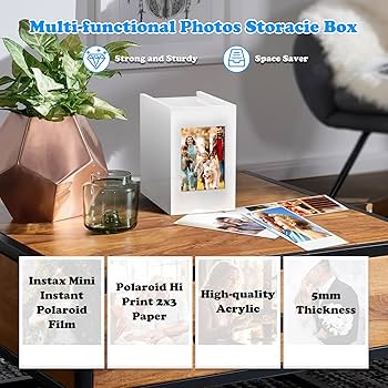 Amazon.co.jp: アクリルポラロイド写真フレームと写真収納