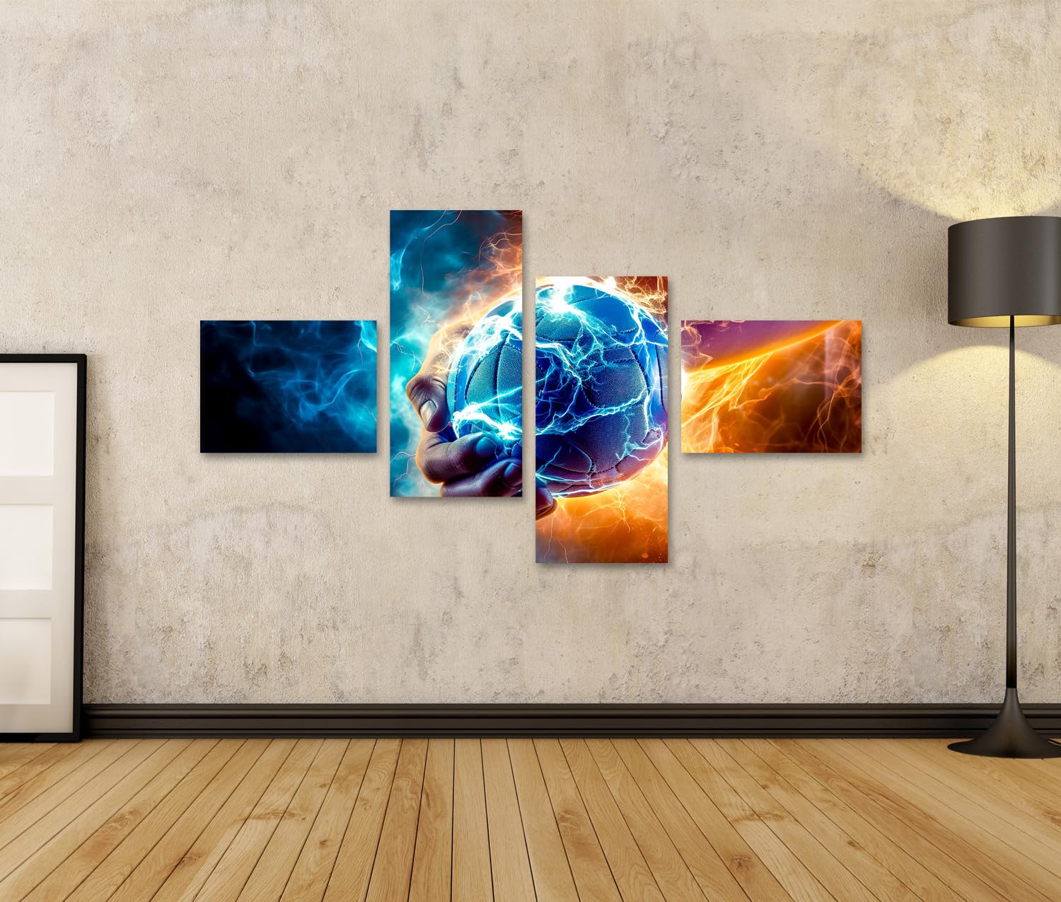 islandburner Quadro su tela Pallamano Giocatore S Mano Energia Potenza Movimento Rapido JDOZ Quadri Stampe Immagini Murale Decorazione da parete