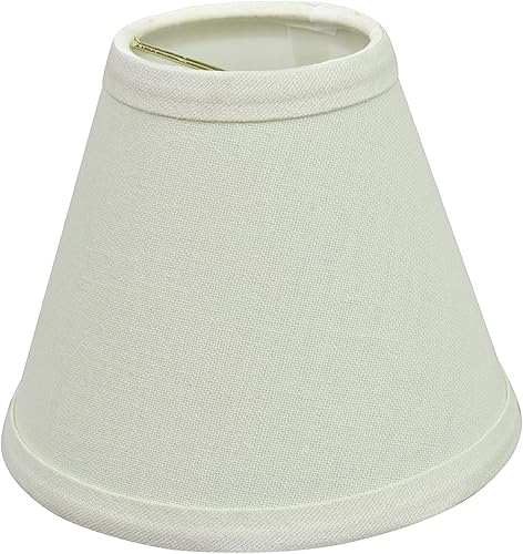 Miniatura 3 de Aspen Creative 32045-5A - Juego de pantallas de lámpara con clip con forma de imperio pequeño (paquete de 5), diseño de transición en lino vainilla,