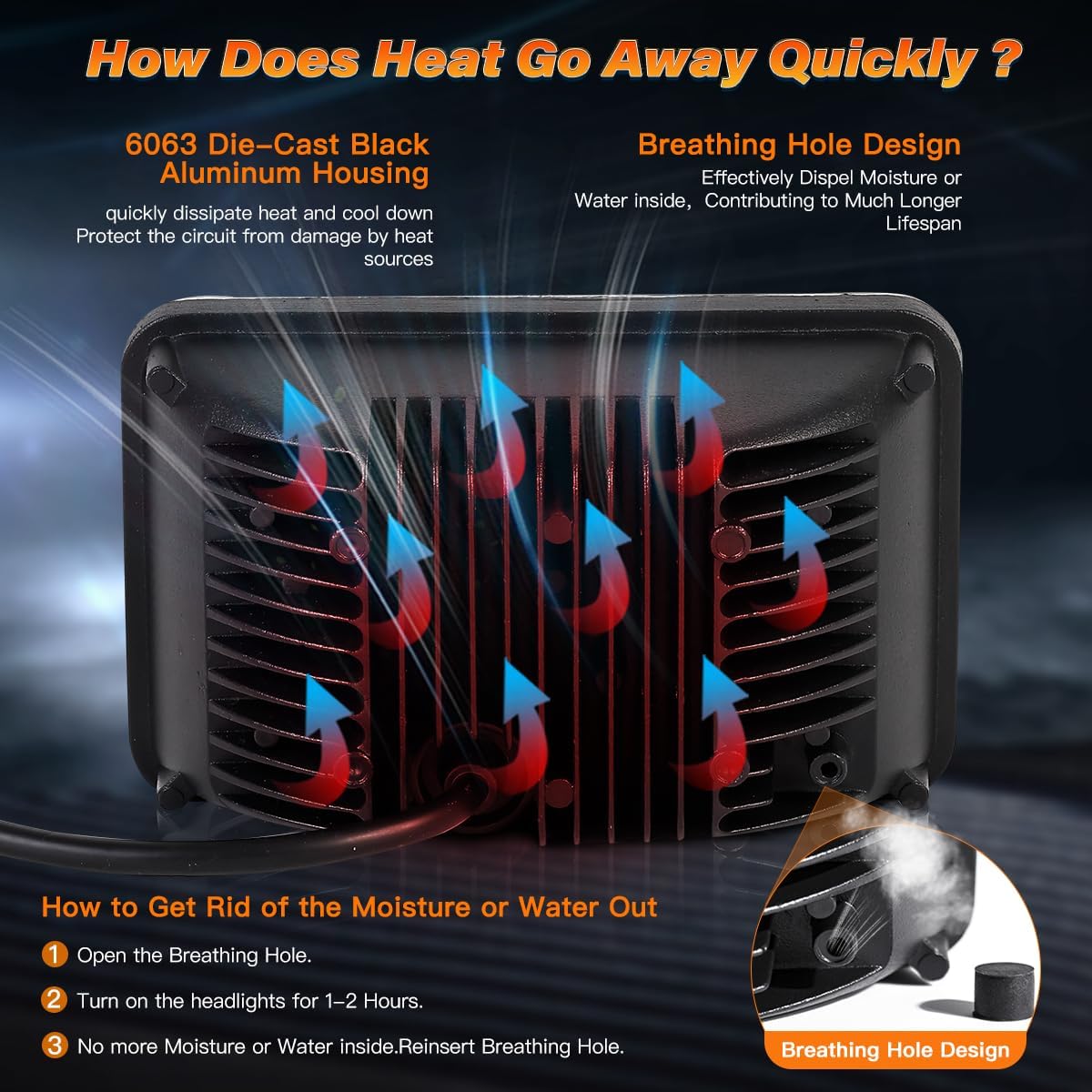 4x6 In H6545 LED Headlights DOT Approved 4PCS White High Low Beam Rectangle H4668 H4656 H4651 H4652 H4666 H4642 Headlight for Chevrolet Ford Probe Kenworth T800 W900 Peterbilt Oldsmobile