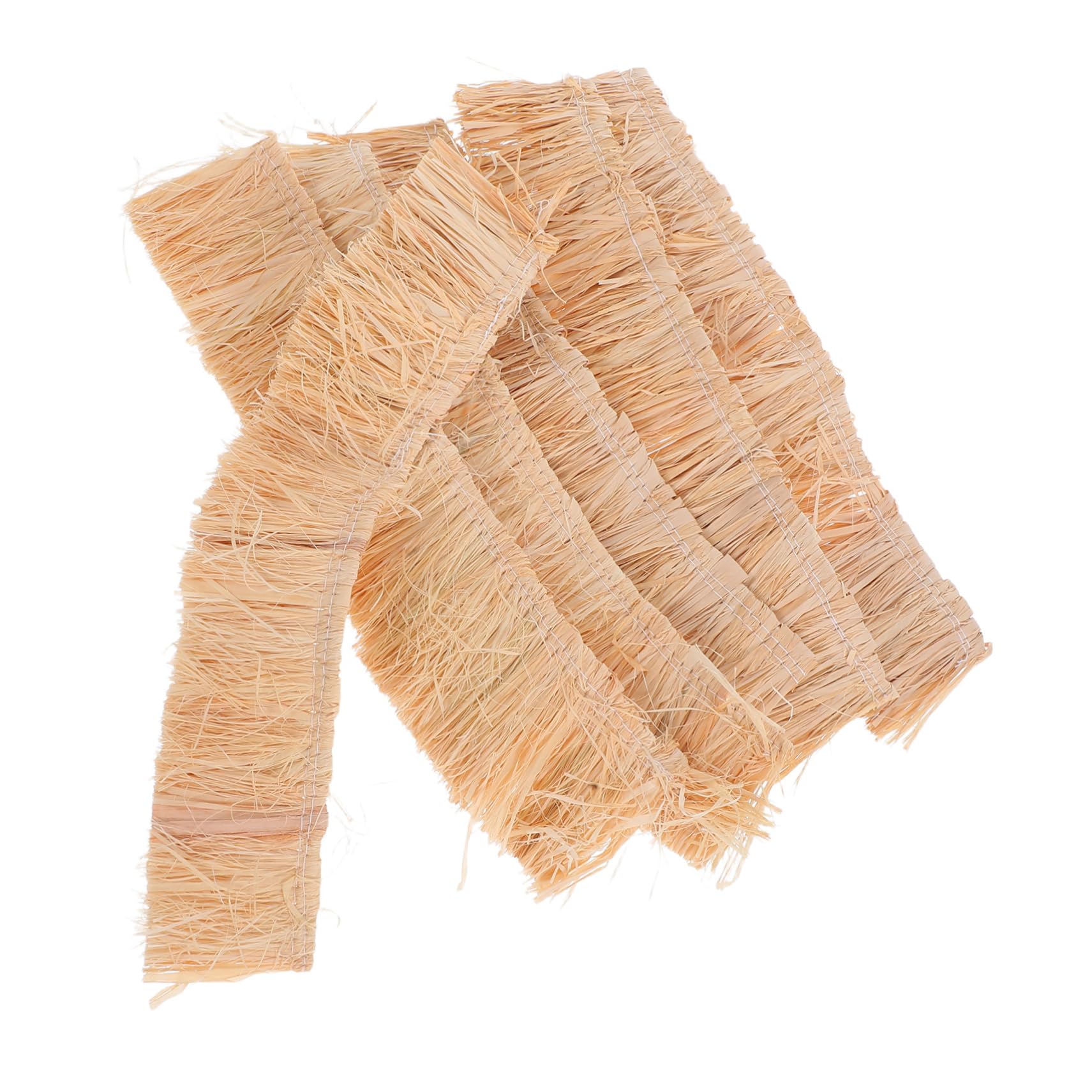 TOYANDONA 6Pcs Miniature Straw Roof Thatch Panels Handmade Realistic Artificial Thatch Roofing for Fairy Garden Dollhouse Diy Landscape Decoration