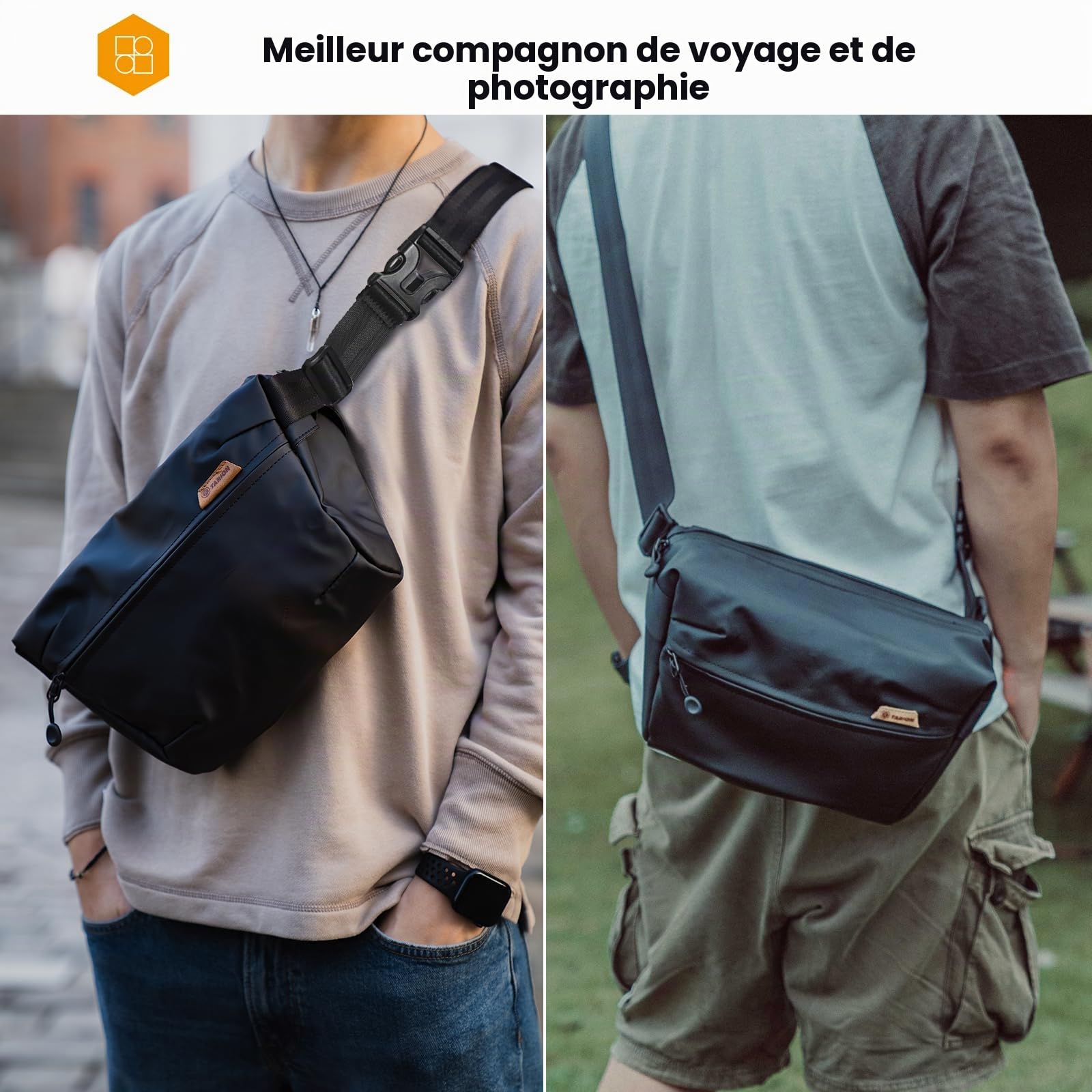 TARION Sac à Bandoulière pour Appareil Photo: Sac pour Appareil Photo DSLR Sling Pack Photographie Sling Bag Sac à Dos pour Drone Appareils Photo Reflex Camera Sling Pack Sac à Bandoulière TR-SB